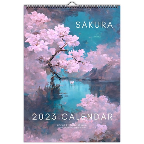 Japanese Sakura 2023 Wall Calendar Etsy