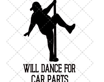 車の部品のためにダンスします svg ファイル | SVG PNG JPG | シルエット & クリカット カット ファイル | 昇華印刷可能 | デジタル ダウンロード ファイル