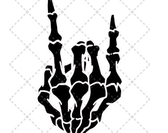 スケルトン ロックオン svg ファイル | SVG PNG JPG | シルエット & クリカット カット ファイル | 昇華印刷可能 | デジタル ダウンロード ファイル | トレンディ カット ファイル