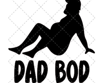 Dad Bod svg ファイル | SVG PNG JPG | シルエット & Cricut カット ファイル | 昇華印刷可能 | デジタル ダウンロード ファイル | トレンディ カット ファイル