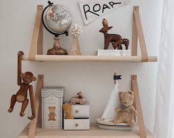 Estantes flotantes de madera / Estantes de pared para guardería / Estantes vintage para guardería / Estanterías flotantes para guardería / Estantes de madera / Estanterías de madera
