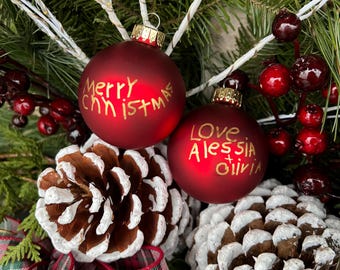 Adorno con la letra de tu hijo/a • Recuerdo navideño personalizado • Dibujo o obra de arte infantil • Regalo personalizado con el nombre de padres y abuelos