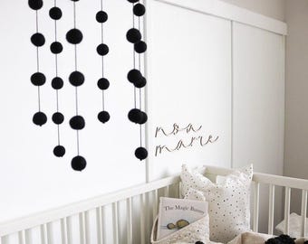 Recorte de nombre doble personalizado: decoración infantil de abedul báltico