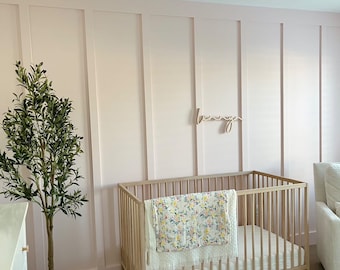 Letrero de madera de arce para habitación infantil: decoración cursiva para niña