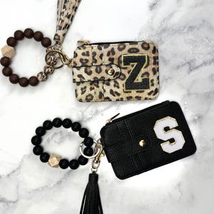 Personalized wristlet wallet for woman leopard print gift stocking stuffer bracelet wallet for her coworker gift under 20 for new driver