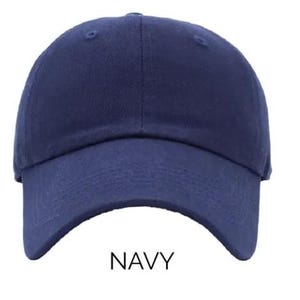 Custom letter patch baseball hat for women, workout hat, gym hat with glitter letters, Mom hat, Nana hat, gift for her, mothers day gift Navy Blue