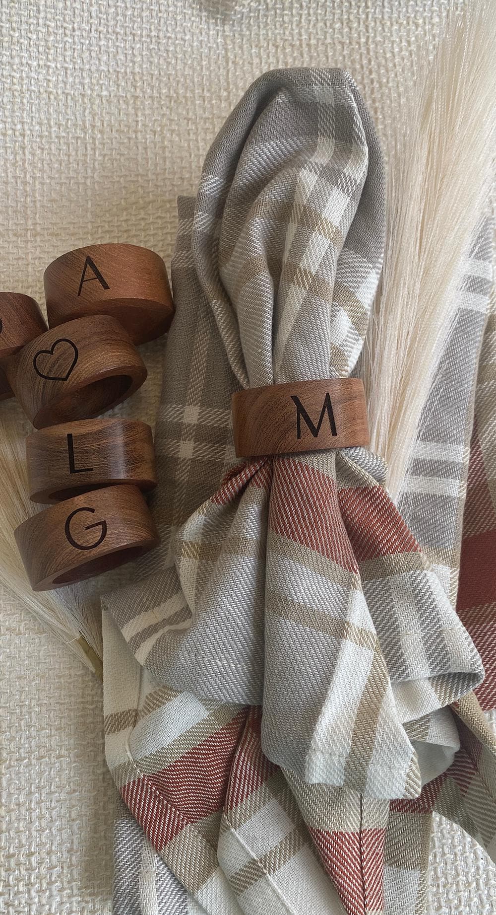 Personalized Wood Napkin Rings for Thanksgiving Table Decor Napkin ...