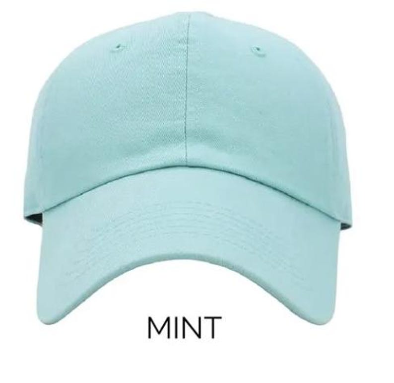 Custom letter patch baseball hat for women, workout hat, gym hat with glitter letters, Mom hat, Nana hat, gift for her, mothers day gift Mint
