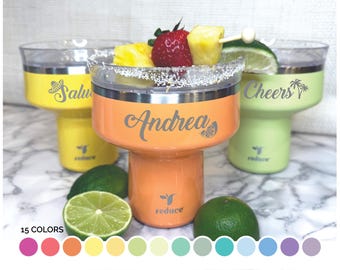 Vaso de margarita personalizado: vaso de cóctel grabado con láser para despedida de soltera.