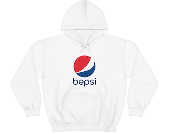 Bepsi Modern Logo Hoodie | Funny Novelty Parody Hoodie for Bepsi Lovers