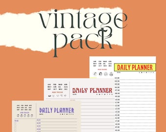 vintage Daily Printable Planner Pack