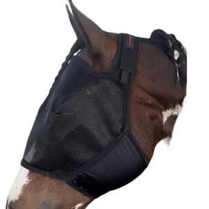 X-SPAND® Horse Fly Mask without ears. Patented Lycra Jaw for comfort!