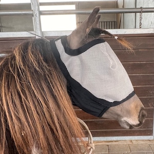 NEW Color X-SPAND® Miniature Horse Fly Mask! Patented!  (note-1 inch bigger around the nose compared to the Black Fly Mask for larger minis)