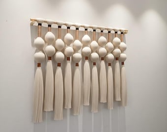 Handmade Macrame Wall Hanging: Boho Textile Art, 39x32 Inch Woven Tapestry