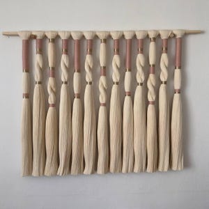 55-40inç Contemporary Fiber Art Macrame Wall Hanging Woven Tapestry Wall Decor Modern Yarn Wall Hanging Textile Art Boho Home Decor
