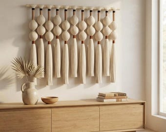 Modern Contemporary Art Woven Tapestry Macrame Wall Hanging Chritmas Gift