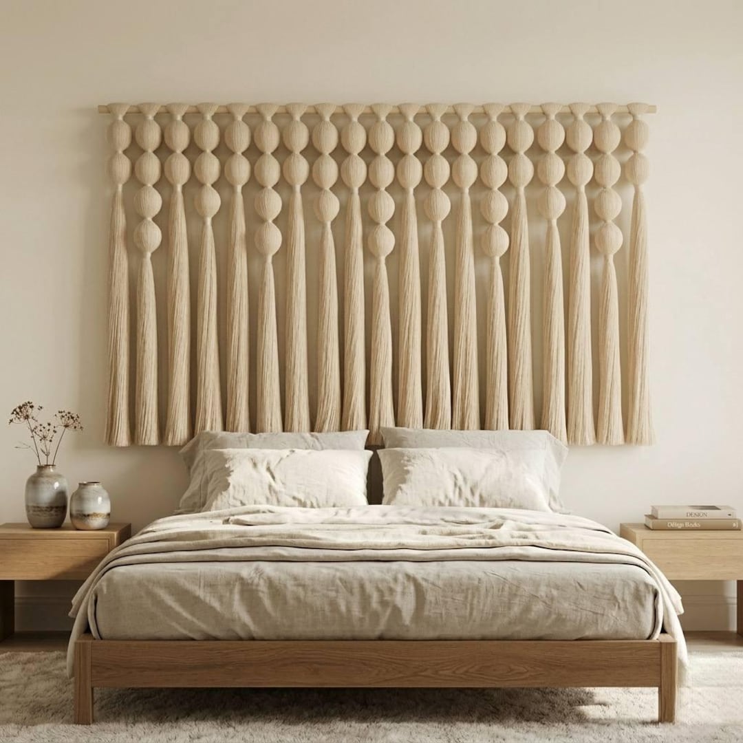 Large Macrame Wall Hanging | Modern Boho Fiber Art & Handmade Textile ...