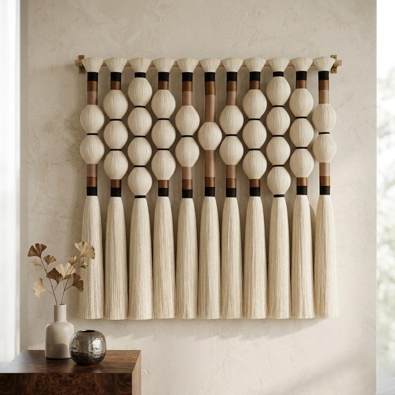 Photo inspiration: Abstract Macrame Wall Hanging Modern Woven Tapestry Yarn Wall Decor Photo Inspiration