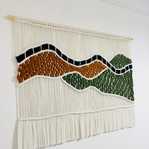 Macrame Wall Hanging Woven Tapestry Art Wall Decor Textile Art Yarn Wall Hanging Contemporary Art Boho Home Decor