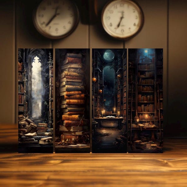 Fantasy Lesezeichen Set/ Dark Academia / Geschenke für Leser
