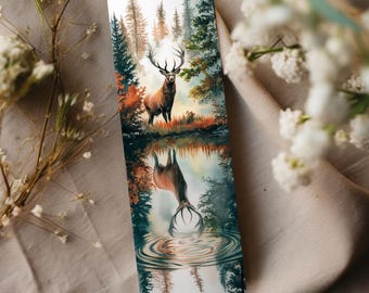 Bladwijzer hert landschap/esthetiek herfst/herfst/natuurleesaccessoires/boekenwurm cadeau
