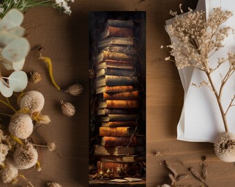 Dark Academia Bookstack Bookmark/Dark Library/Bookish Gifts for Readers
