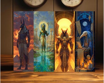 Egyptian Gods Bookmark Set/History Lover Gift/Bookish Gifts for Readers