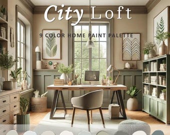 City Loft Paint Color Palette, Sherwin Williams, City Loft vs Agreeable Gray, City Loft Undertone, Whole House Coordinating Paint Color 2024