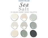 Sea Salt Paint Color Palette, Sherwin Williams, Sea Salt Bathroom Bedroom Cabinet, Sea Salt Coordinating Color, Best Green Paint Color 2023