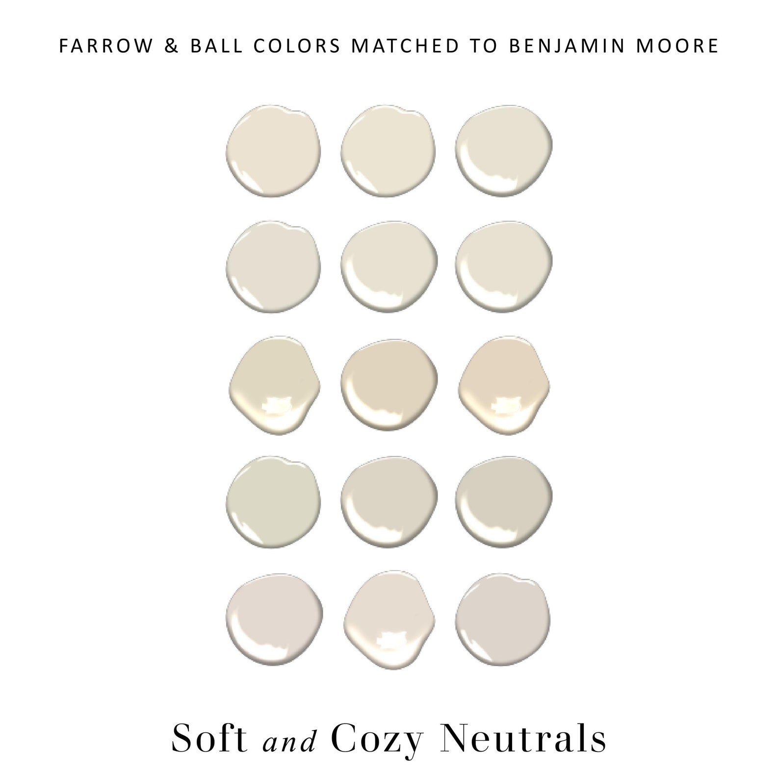 Farrow & Ball Matched to Benjamin Moore Farrow Ball Dupes Etsy