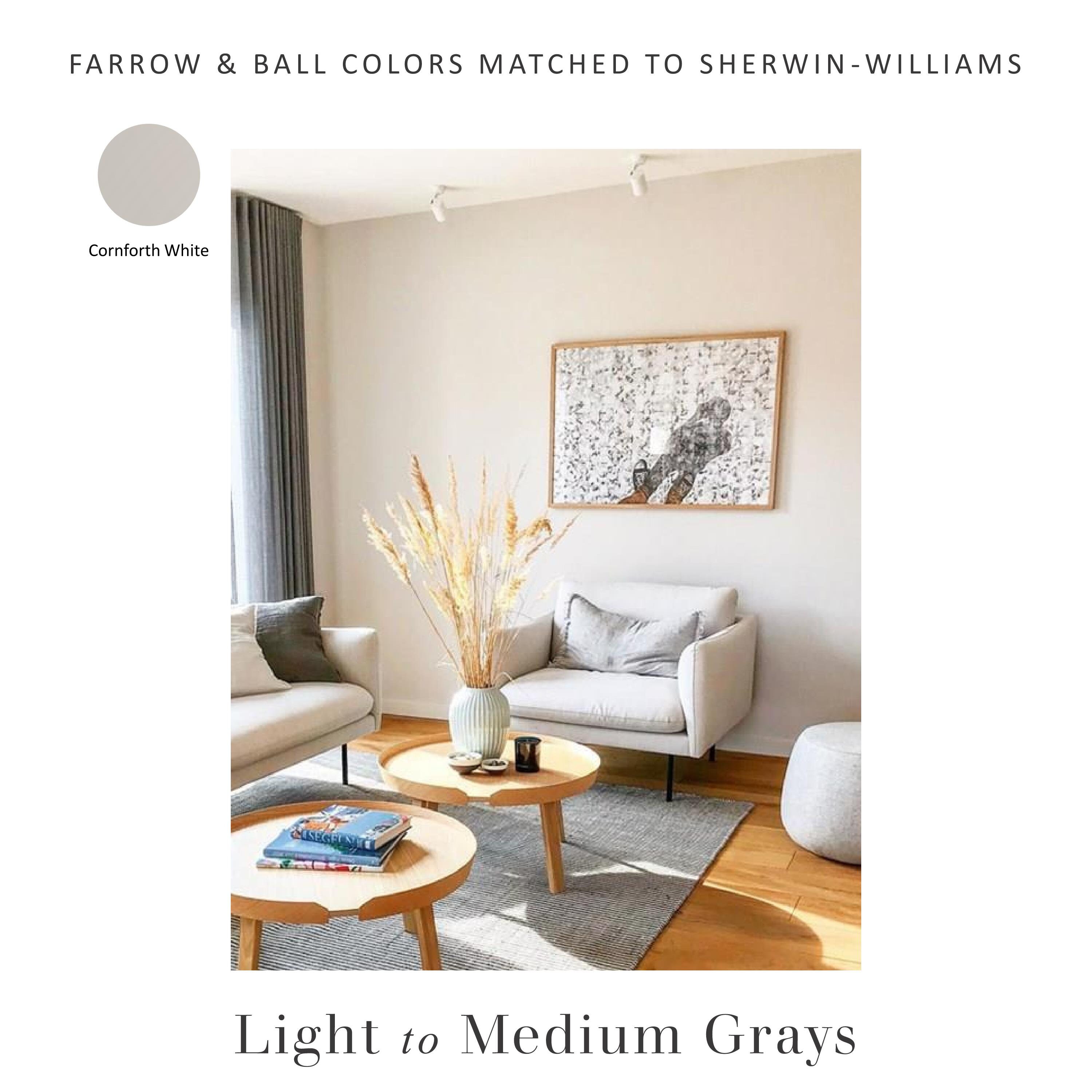 Farrow & Ball Matched to Sherwin Williams Farrow Ball Dupes Etsy