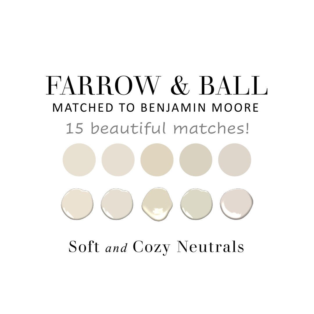Farrow & Ball Matched to Benjamin Moore Farrow Ball Dupes Etsy