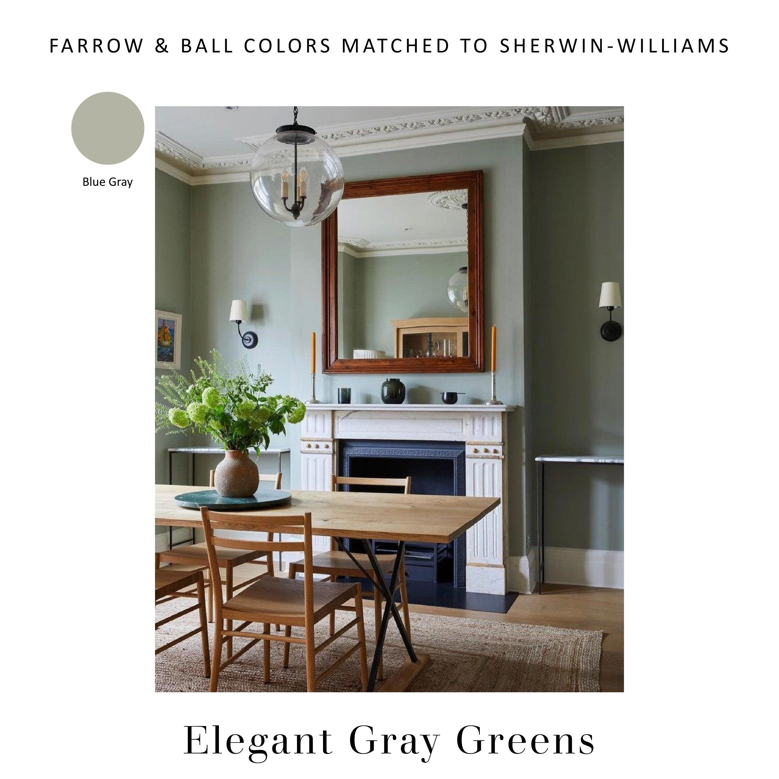 Farrow & Ball Matched to Sherwin Williams Farrow Ball Dupes Etsy