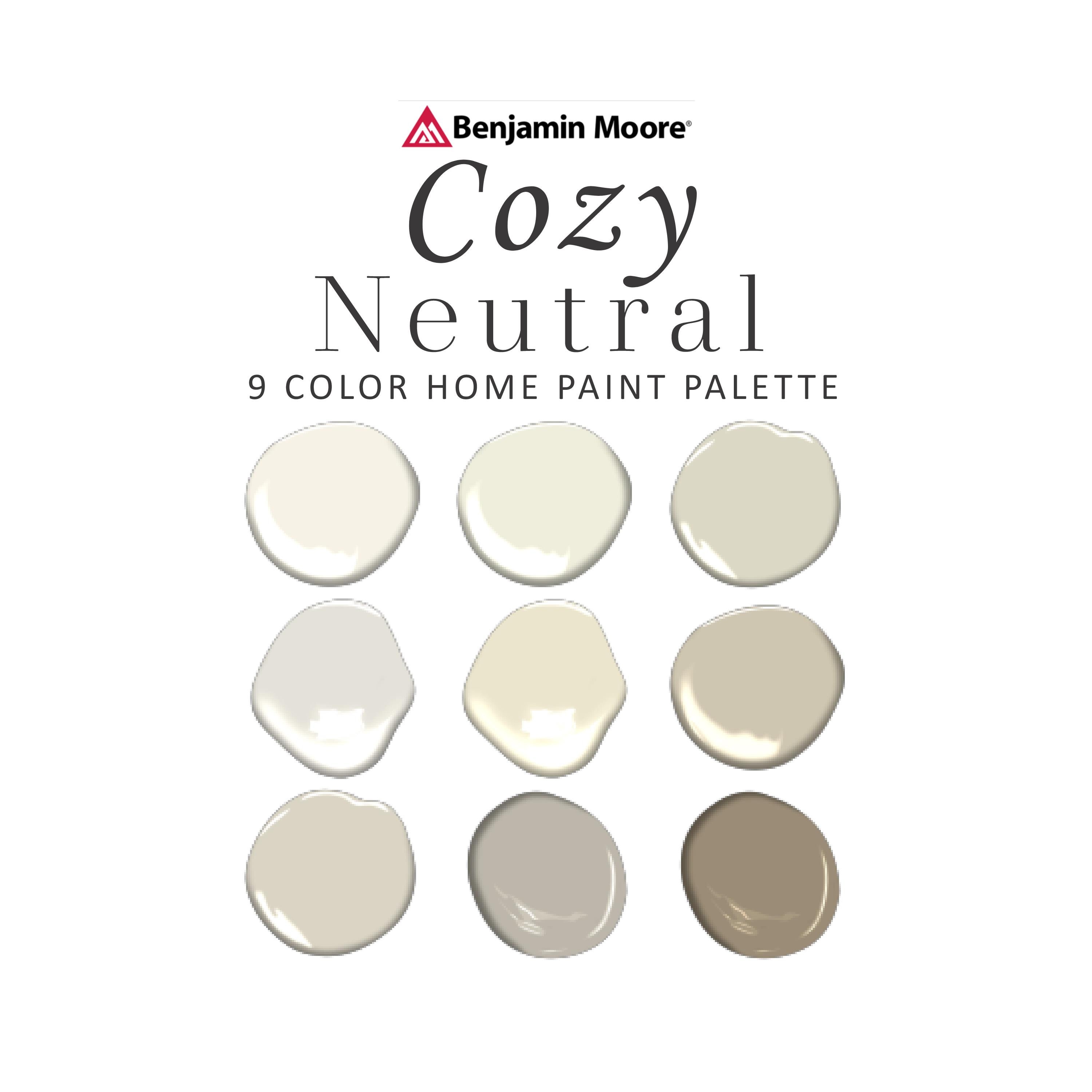 Cozy Neutral Paint Palette, Benjamin Moore, Best Neutral Paint Color