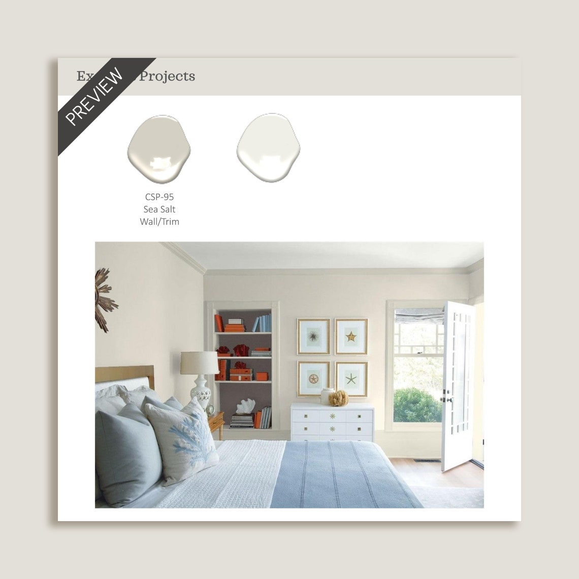 Benjamin Moore Sea Salt Paint Color Palette Best Neutral Etsy