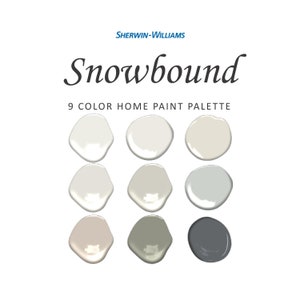 Sherwin Williams Snowbound verfkleurenpalet, Snowbound Undertone, interieur exterieur keukenkasten, beste neutrale witte verfkleur 2023