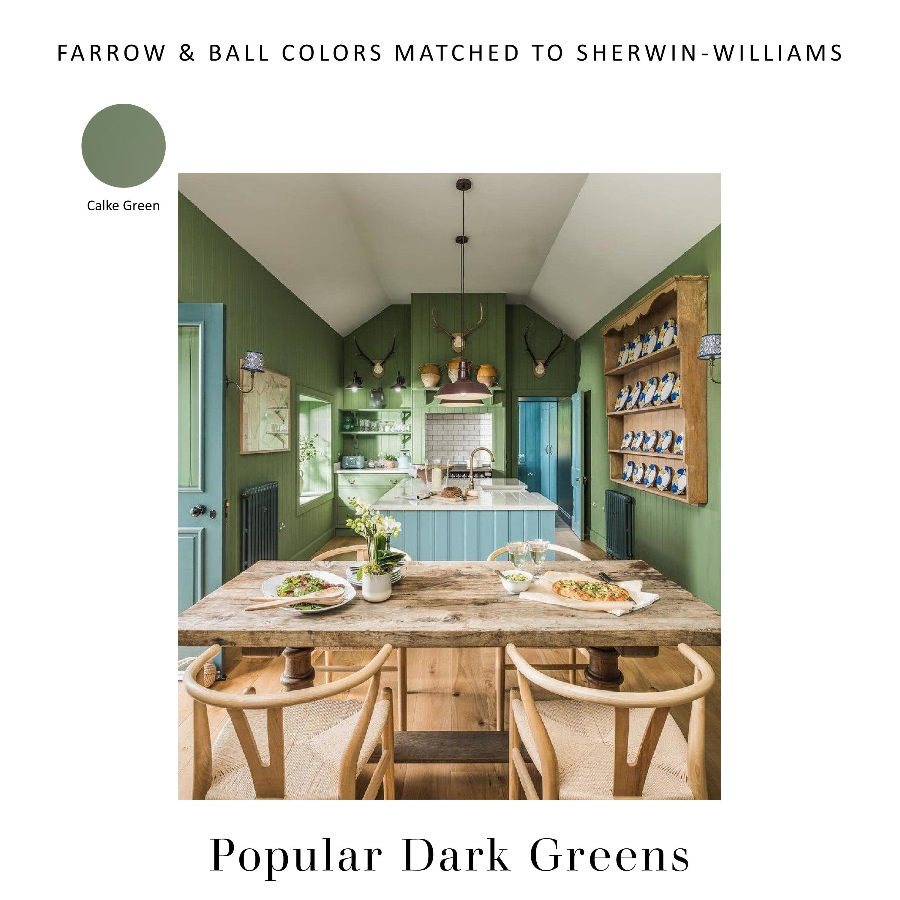 Farrow & Ball Matched to Sherwin Williams Farrow Ball Dupes Etsy