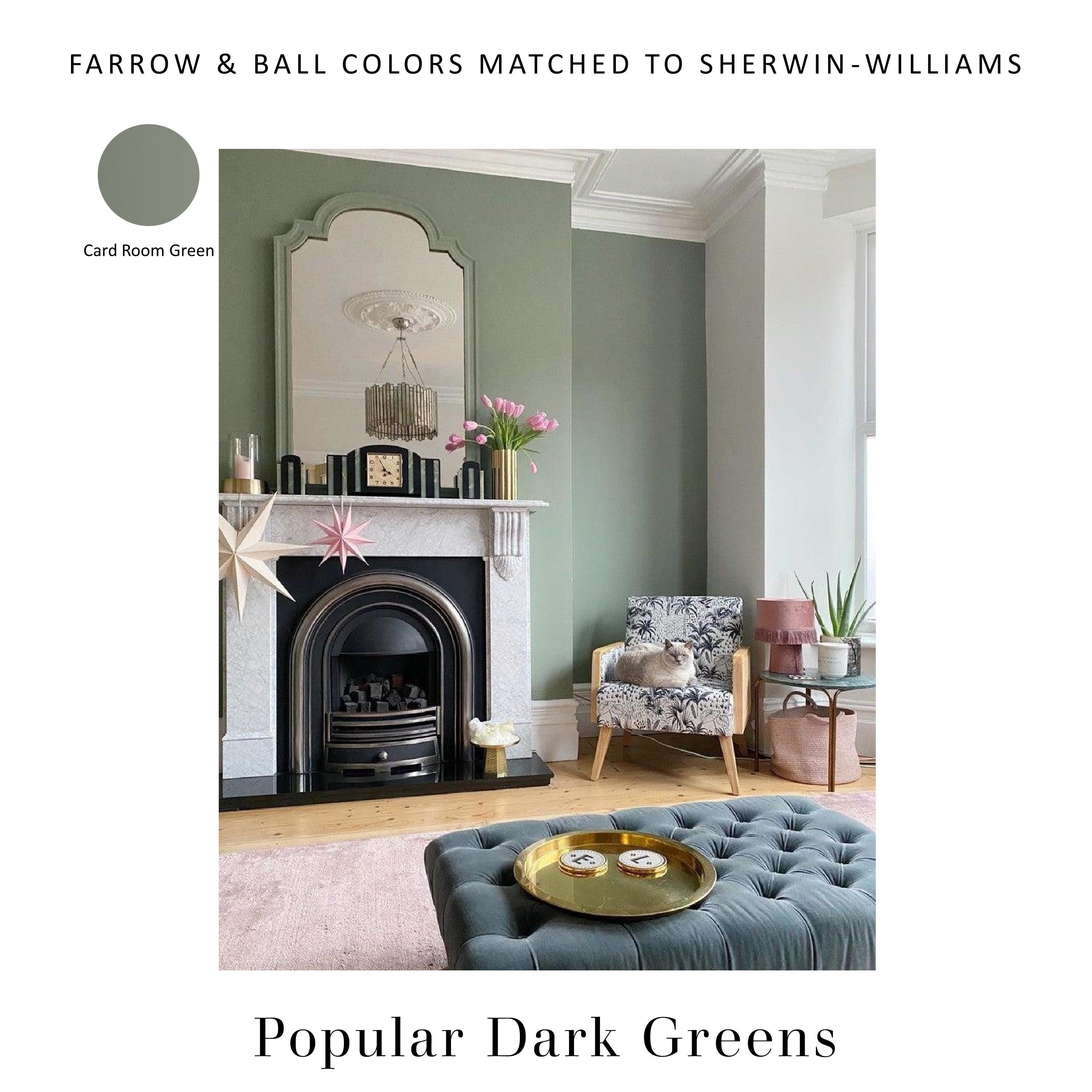 Farrow & Ball Matched to Sherwin Williams Farrow Ball Dupes Etsy