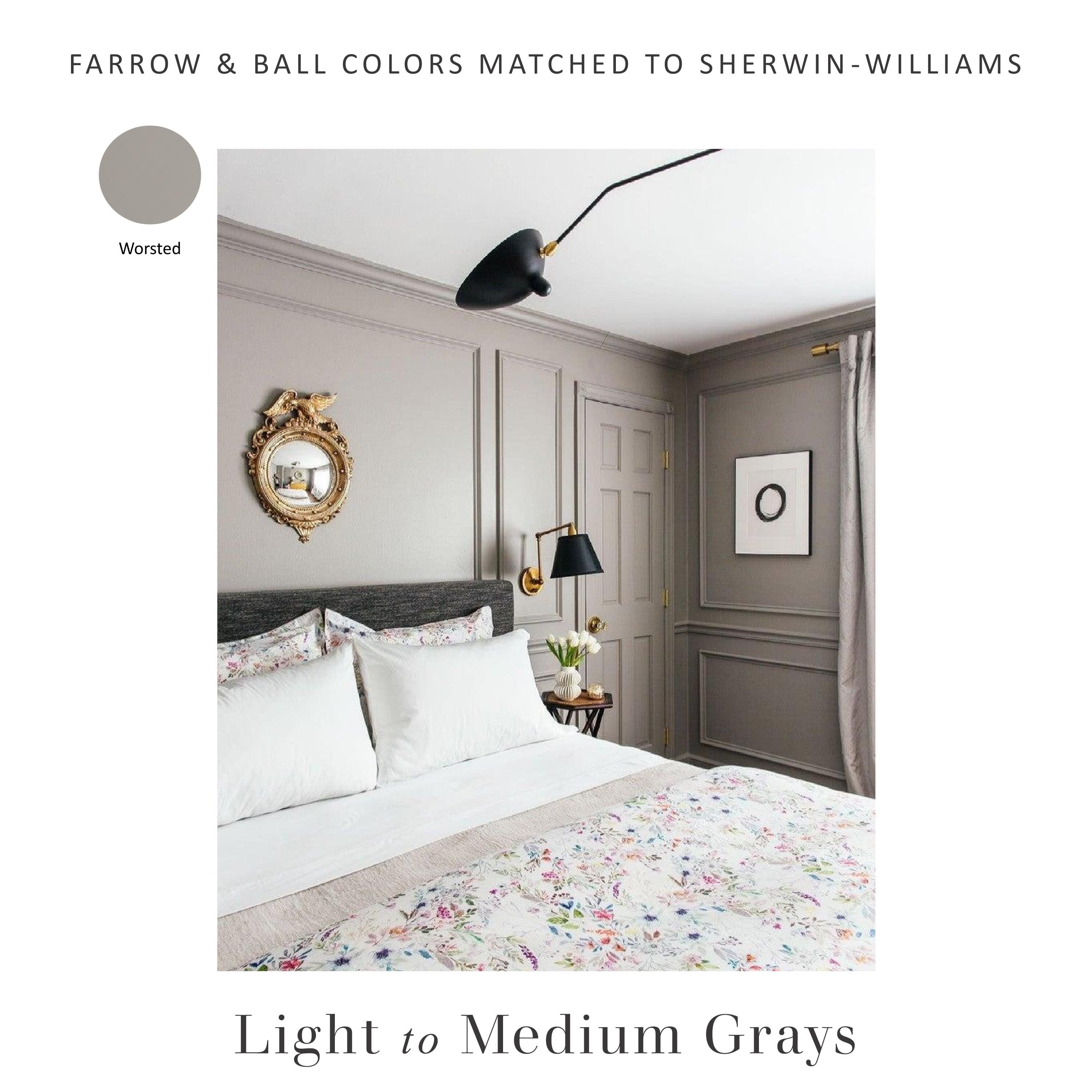 Farrow & Ball Matched to Sherwin Williams Farrow Ball Dupes Etsy