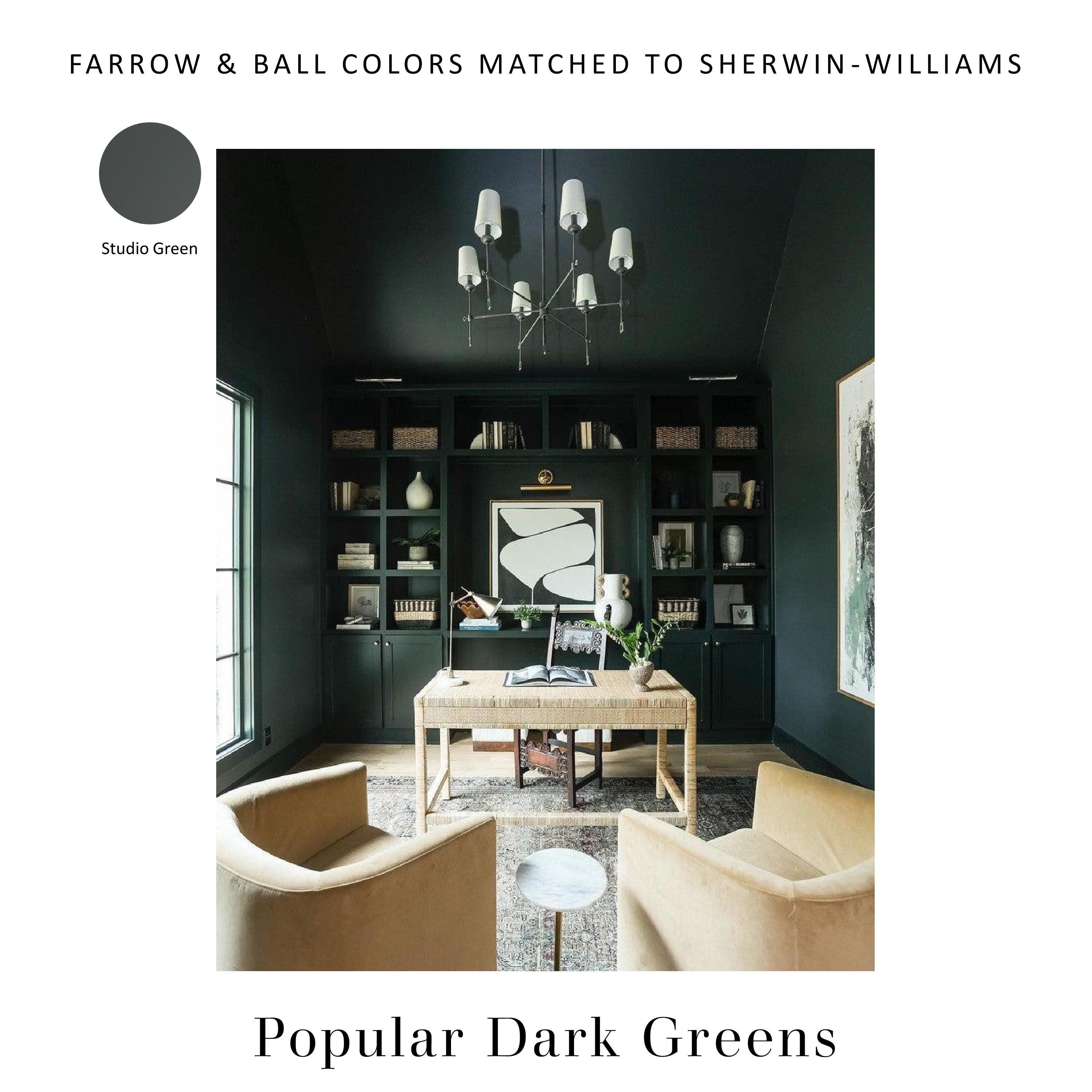 Farrow & Ball Matched to Sherwin Williams Farrow Ball Dupes Etsy