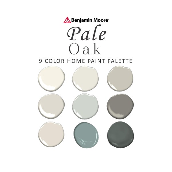 Benjamin Moore Pale Oak Paint Color Palette, Best Gray, Undertone, Kitchen Cabinet, Exterior, Whole House Complementary Paint Color 2023