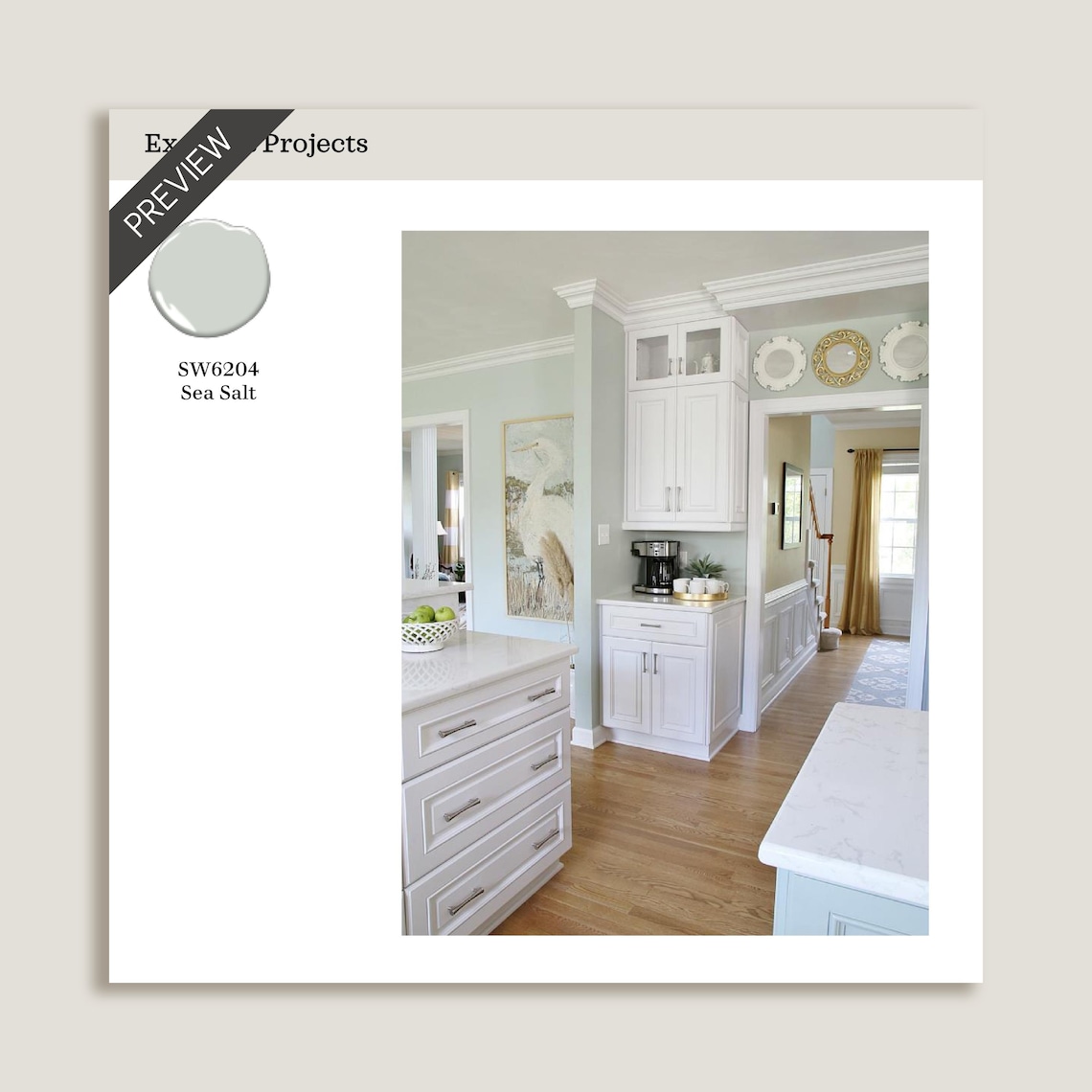 Sea Salt Paint Color Palette Sherwin Williams Sea Salt Etsy