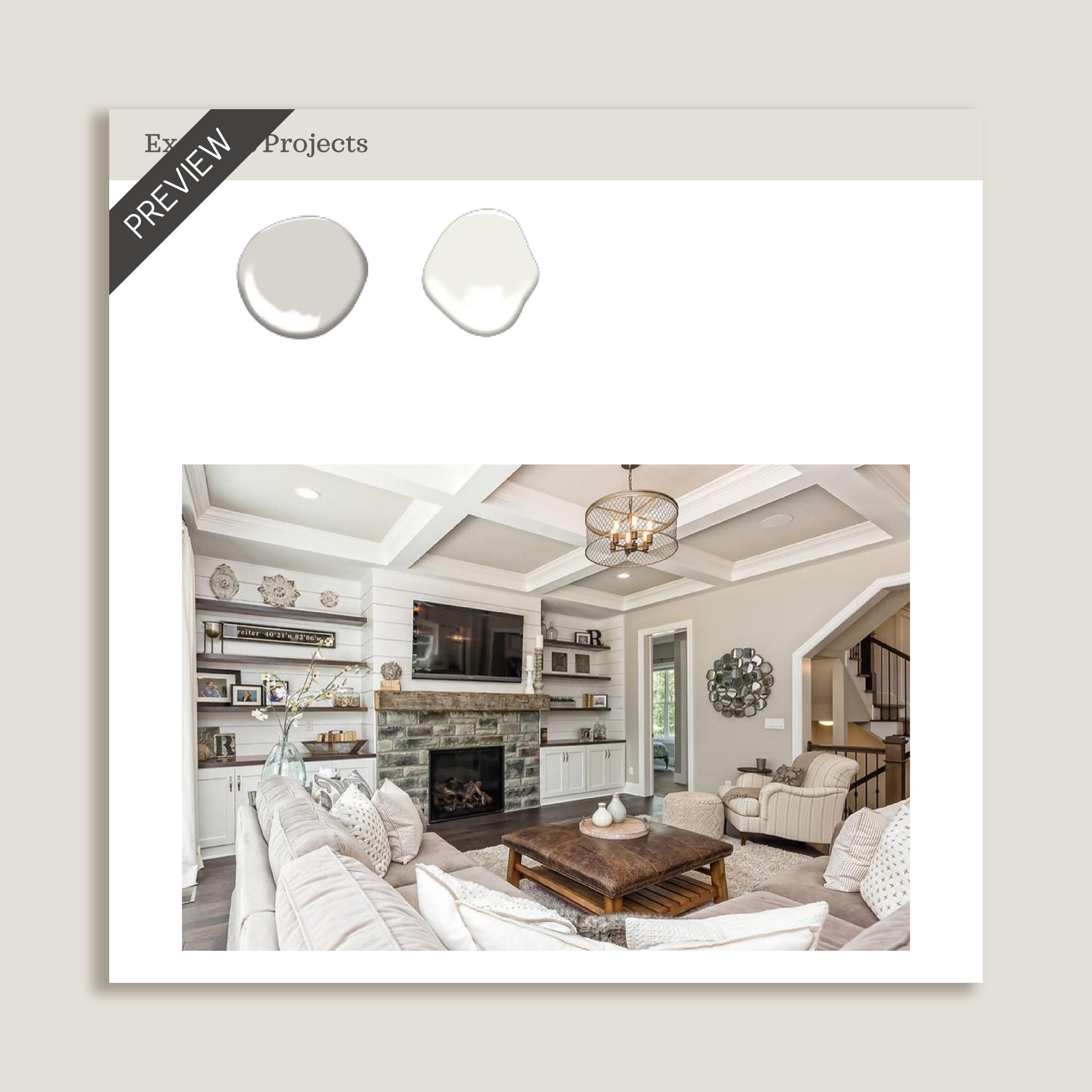 Coastal Farmhouse Paint Color Palette, Sherwin Williams, Beach House ...