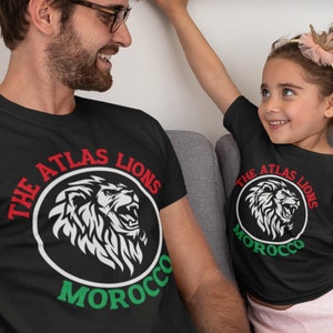 Morocco National Football Team Jersey , The Atlas Lions Morocco Sweatshirt, Soccer Moroccan Fan Shirt, World Cup 2022 Supporter Sweat