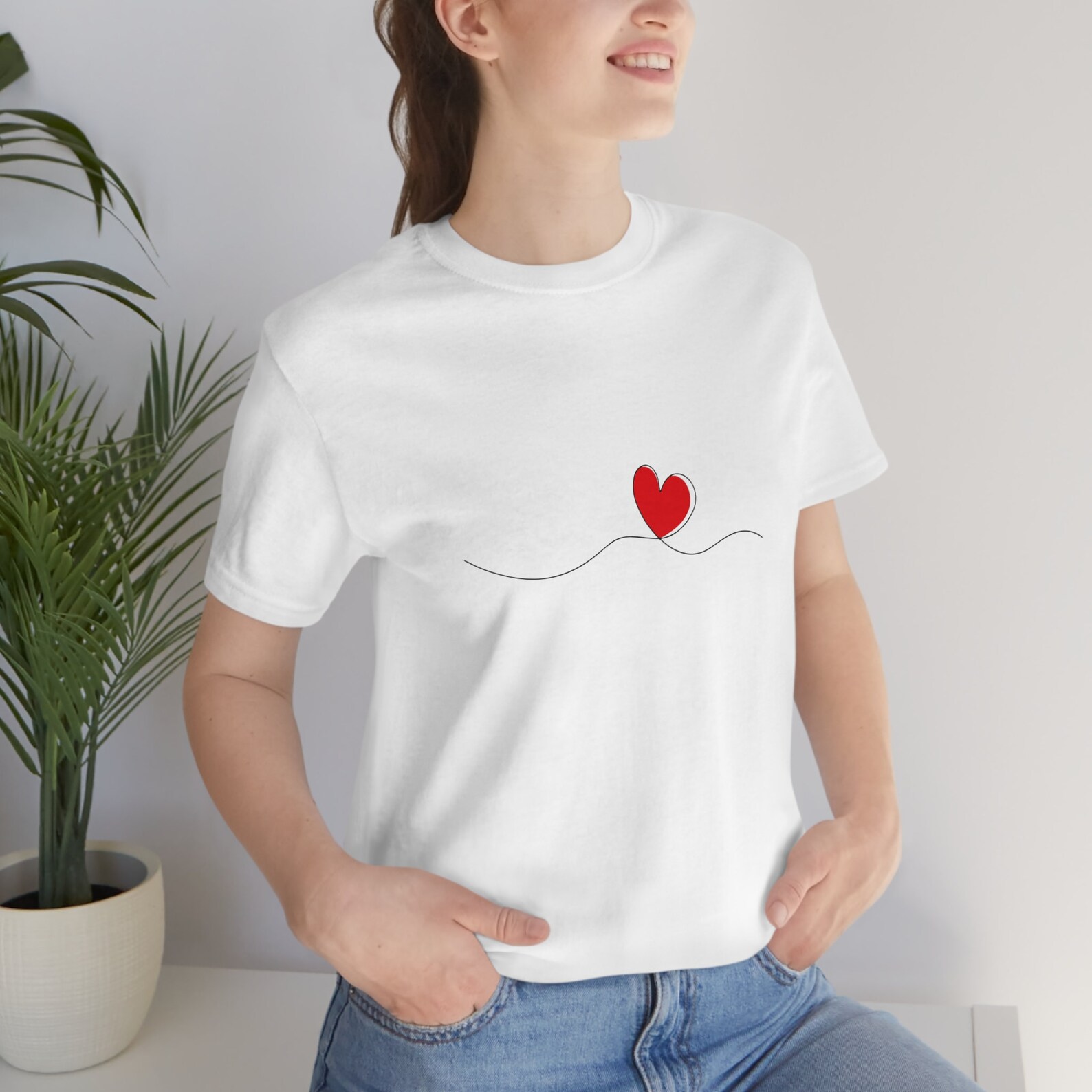 Women Artsy Heart Dot Embroidery 100 Cotton Shirt main image 0