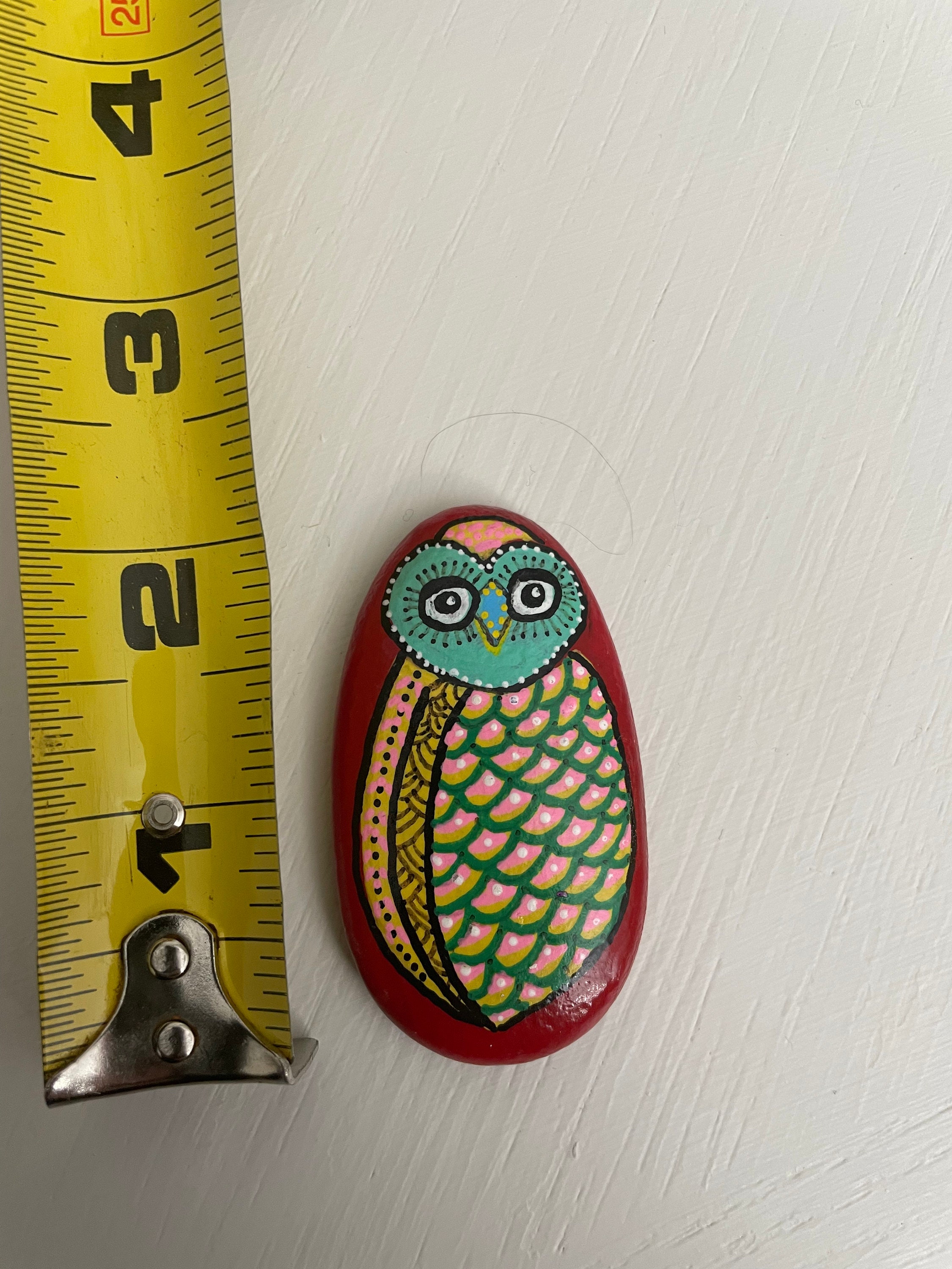 Owl painted rock