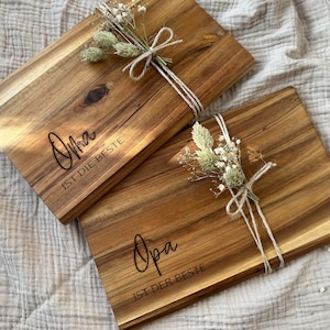 board| breakfast board| Wood Acacia| Grandma| Grandpa| individual gift| Grandma is the best| Grandpa is the best