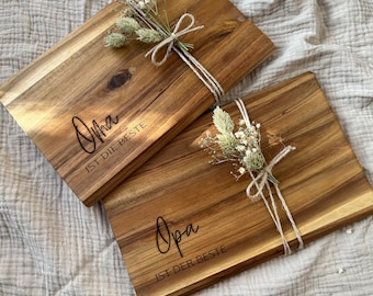 Frühstückbrettchen |Personalisiertes Brotzeitbrett |Schneidebrett|Geschenkidee Vatertag, Muttertag, ..Oma|Opa…