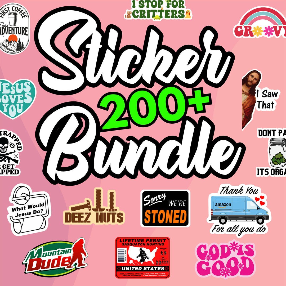200+ Custom Sticker Bundle | Creative Funny Meme Stickers | Sticker ...