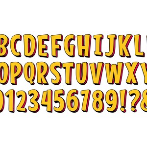 Comic Font SVG - Comic Bubbles Clipart - Kids Font - Hero Alphabet Font ...